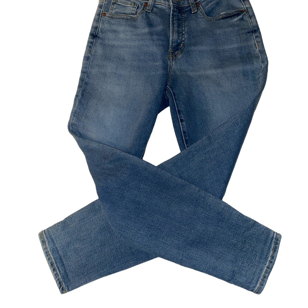 Old Navy Women's Blue Jeans, Size 2, High Rise, OG Straight, Extra Stretch
